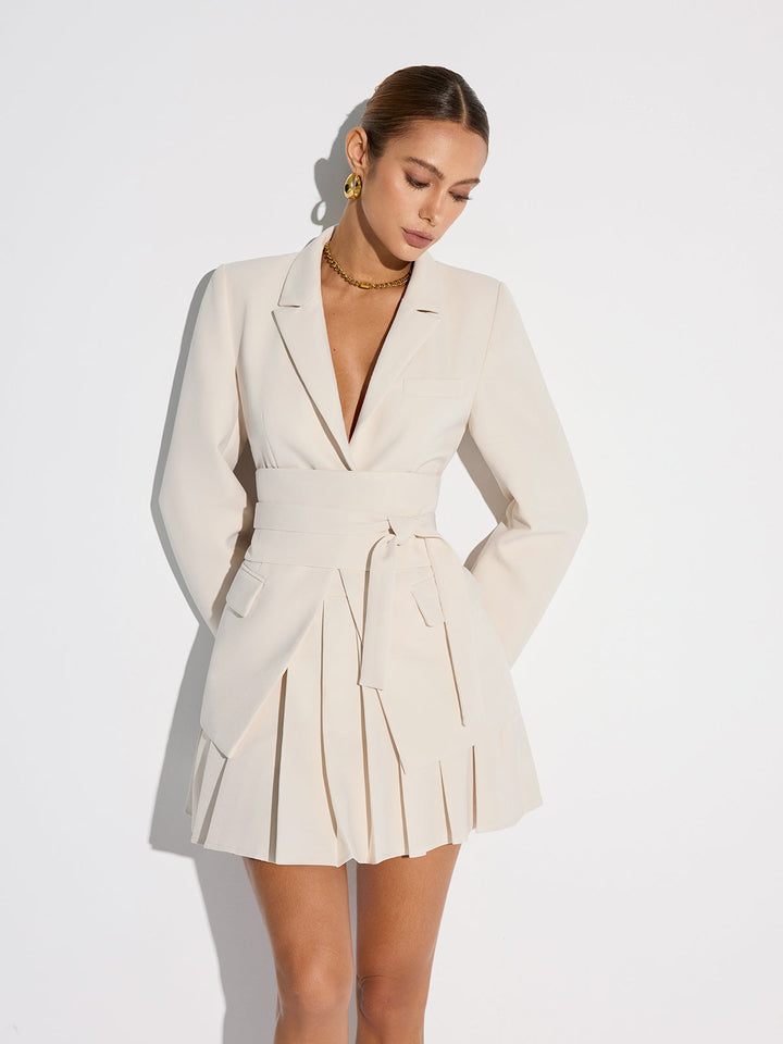 Belted Cinched Waist Blazer  Liora Lane Boutique Blazers