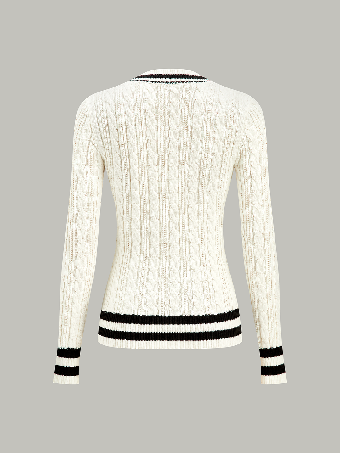Cable-Knit Stripped Sweater  Liora Lane Boutique Sweaters