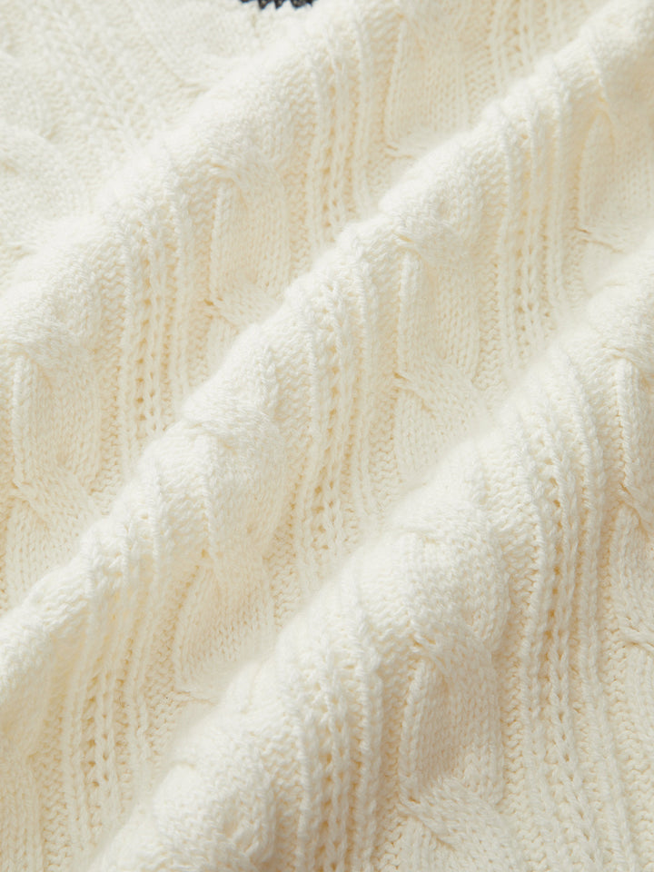 Cable-Knit Stripped Sweater  Liora Lane Boutique Sweaters