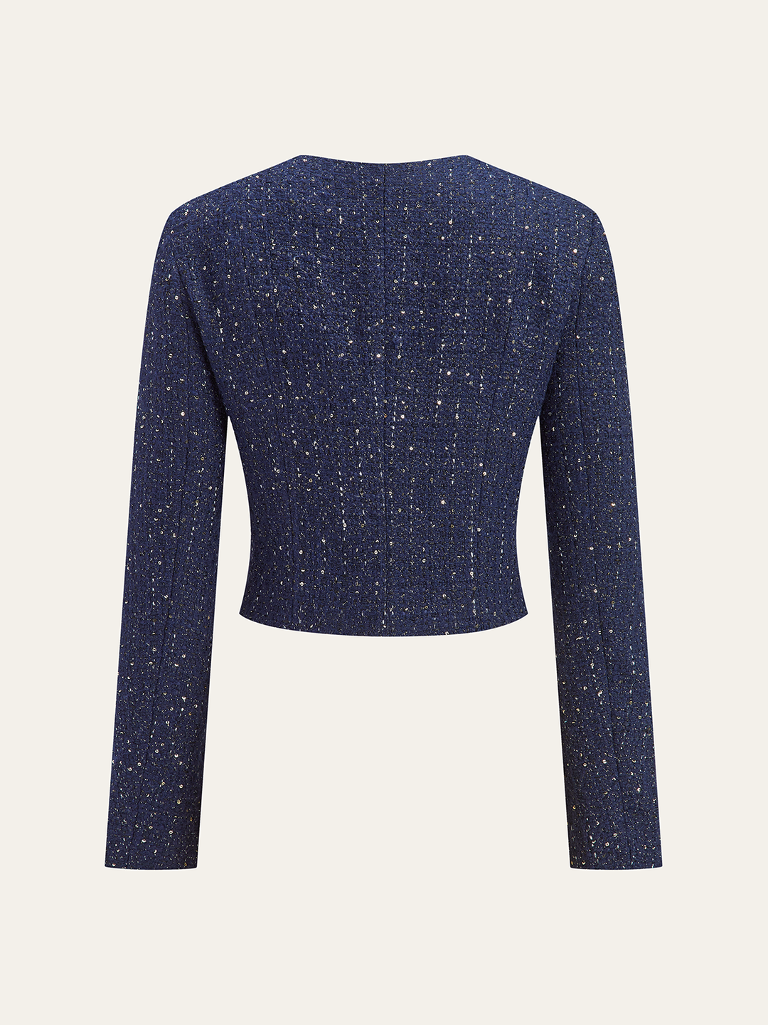Metal Button Sequin Tweed Blazer  Liora Lane Boutique Blazers
