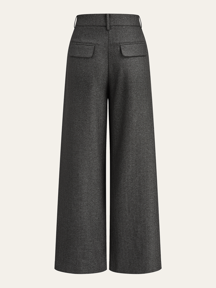 High-Waisted Button-Front Wide-Leg Pants  Liora Lane Boutique Pants