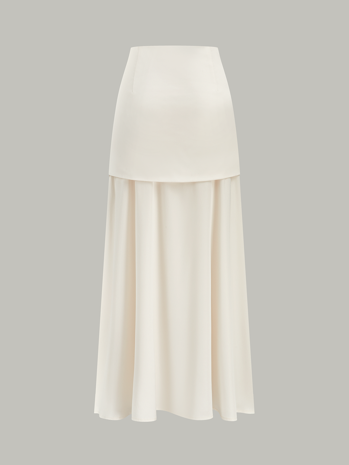 Layered Satin Maxi Skirt  Liora Lane Boutique Skirts