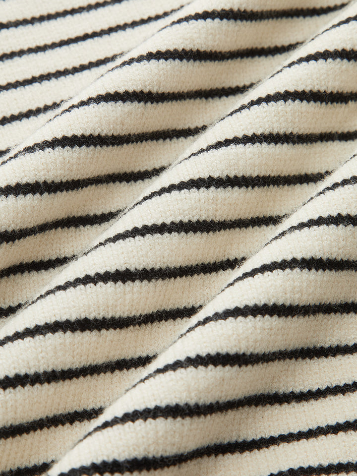 Slit Hem Off-Shoulder Striped Sweater  Liora Lane Boutique Sweaters