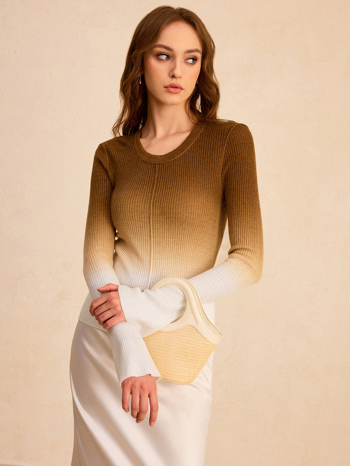 Ombre Slim Knit Top  Liora Lane Boutique Sweaters