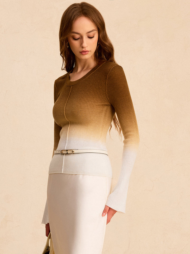 Ombre Slim Knit Top  Liora Lane Boutique Sweaters