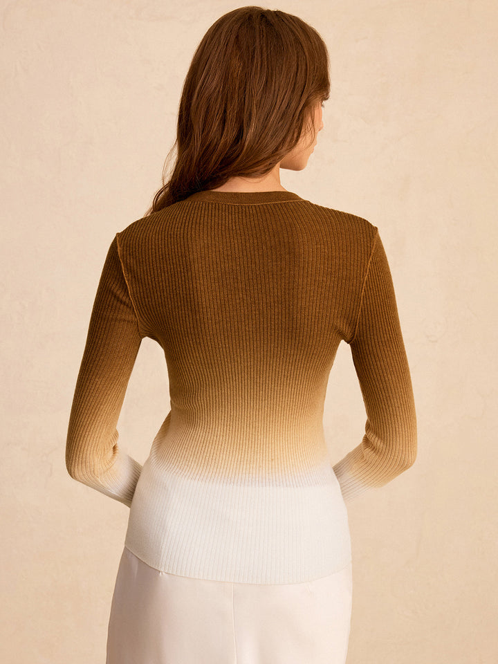 Ombre Slim Knit Top  Liora Lane Boutique Sweaters