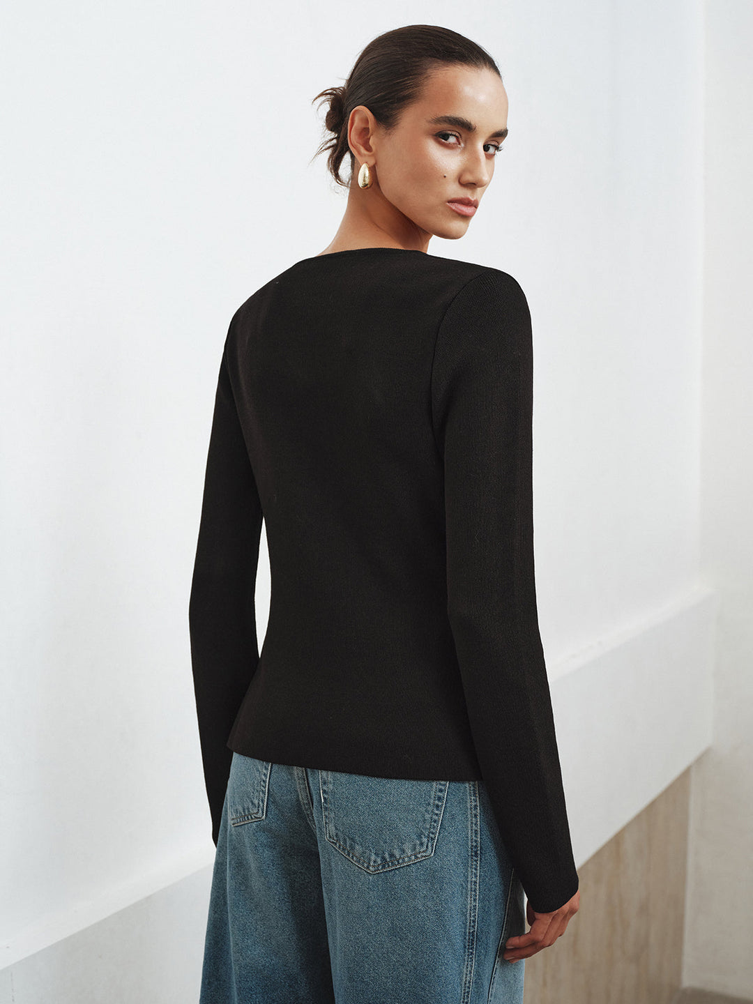 Asymmetric Buttoned Knit Cardigan  Liora Lane Boutique Cardigans