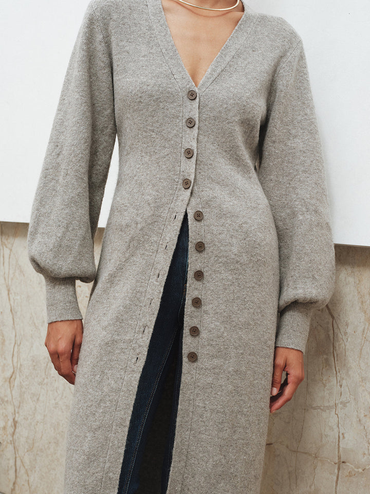 Button-Front Longline Knit Outerwear  Liora Lane Boutique Knit Outerwear