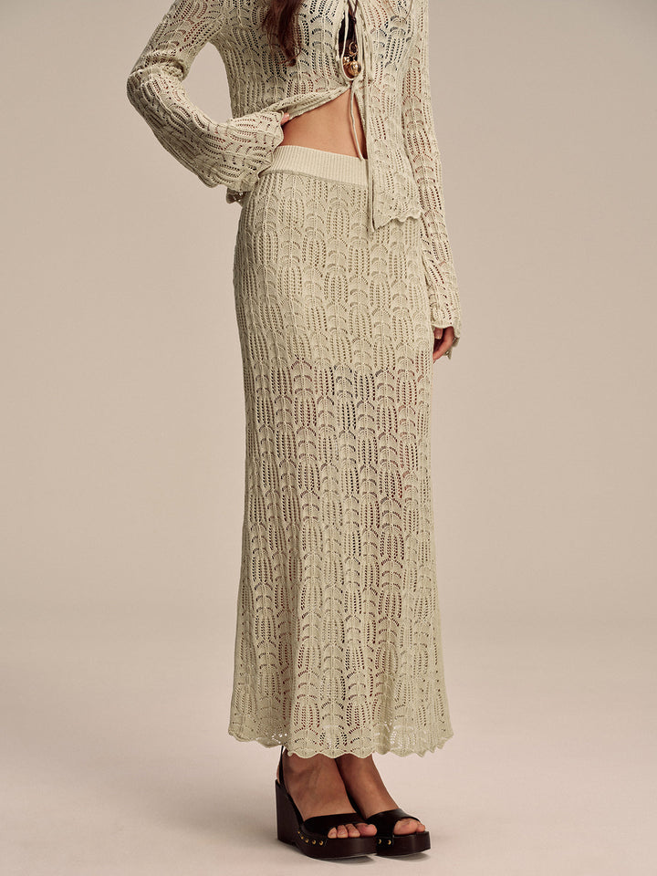 Tencel Flared Sleeve Knit Skirt Set  Liora Lane Boutique Sweater Co-ords