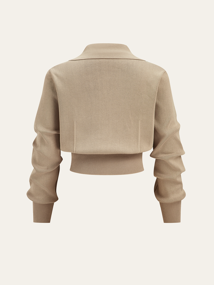 Metal Button Collared Cardigan and Midi Skirt Set  Liora Lane Boutique Sweater Co-ords