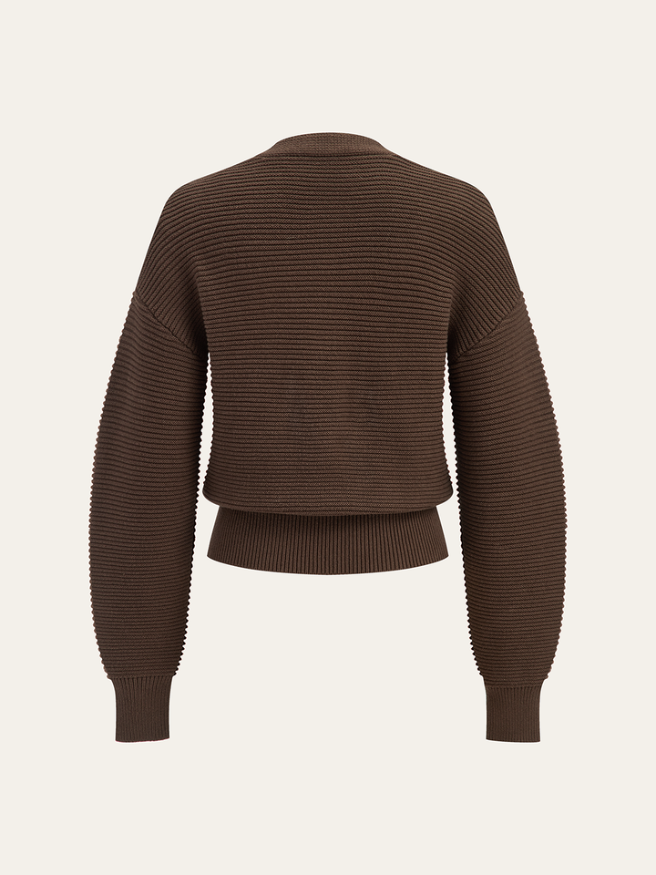 Metal Button V-neck Textured Cardigan  Liora Lane Boutique Cardigans