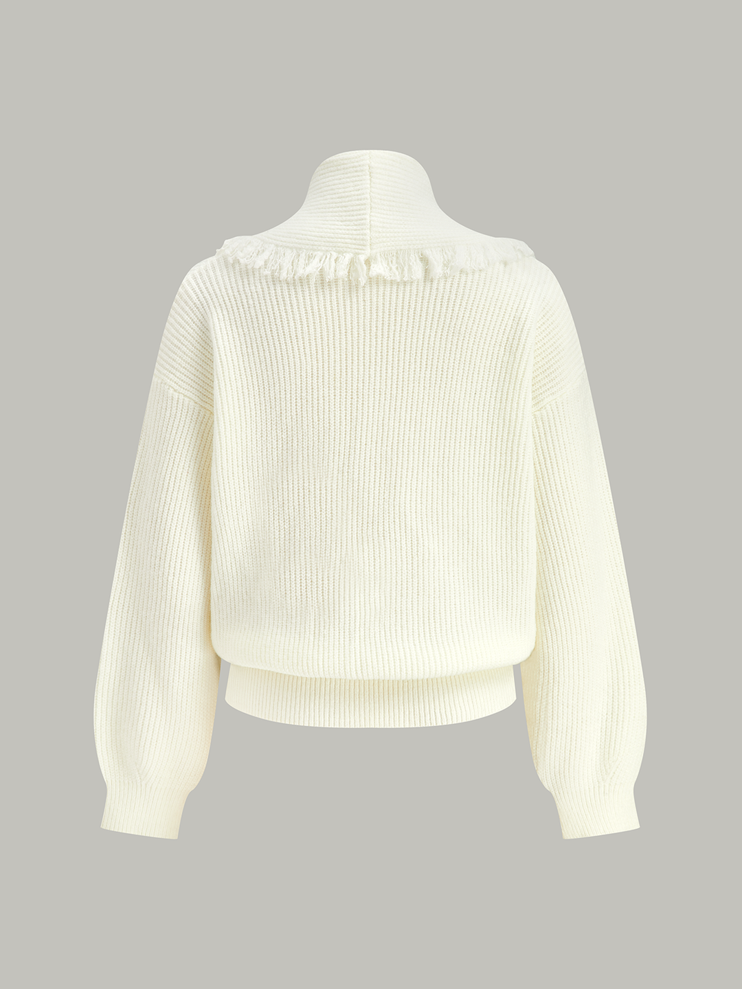 Wrap Fringe Wool Blend Sweater  Liora Lane Boutique Sweaters