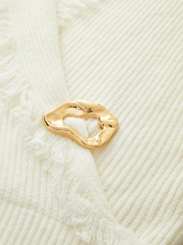 Wrap Fringe Wool Blend Sweater  Liora Lane Boutique Sweaters