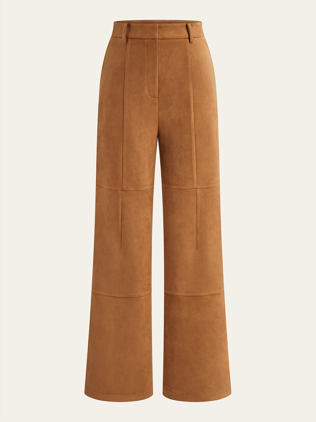 Suede Mid-Waist Paneled Pants  Liora Lane Boutique Pants Brown / XL 59.00