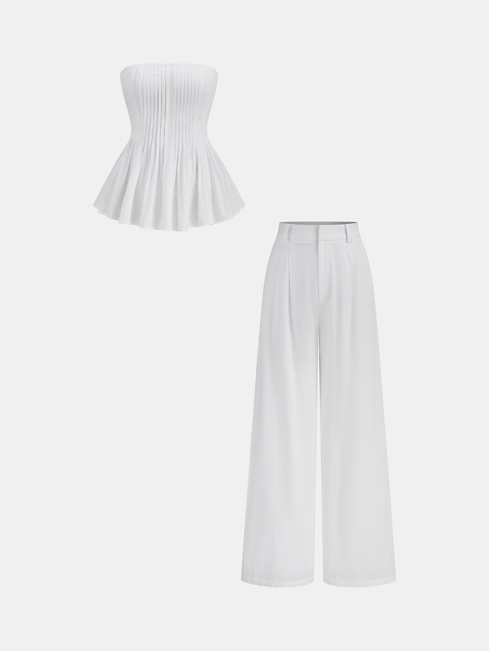 Cotton Mid-Waist Wide-Leg Pants With Pockets  Liora Lane Boutique Pants