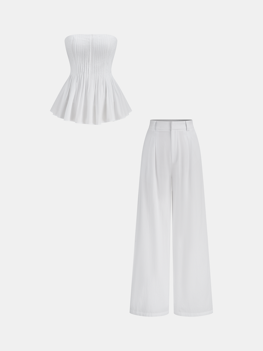 Cotton Mid-Waist Wide-Leg Pants With Pockets  Liora Lane Boutique Pants