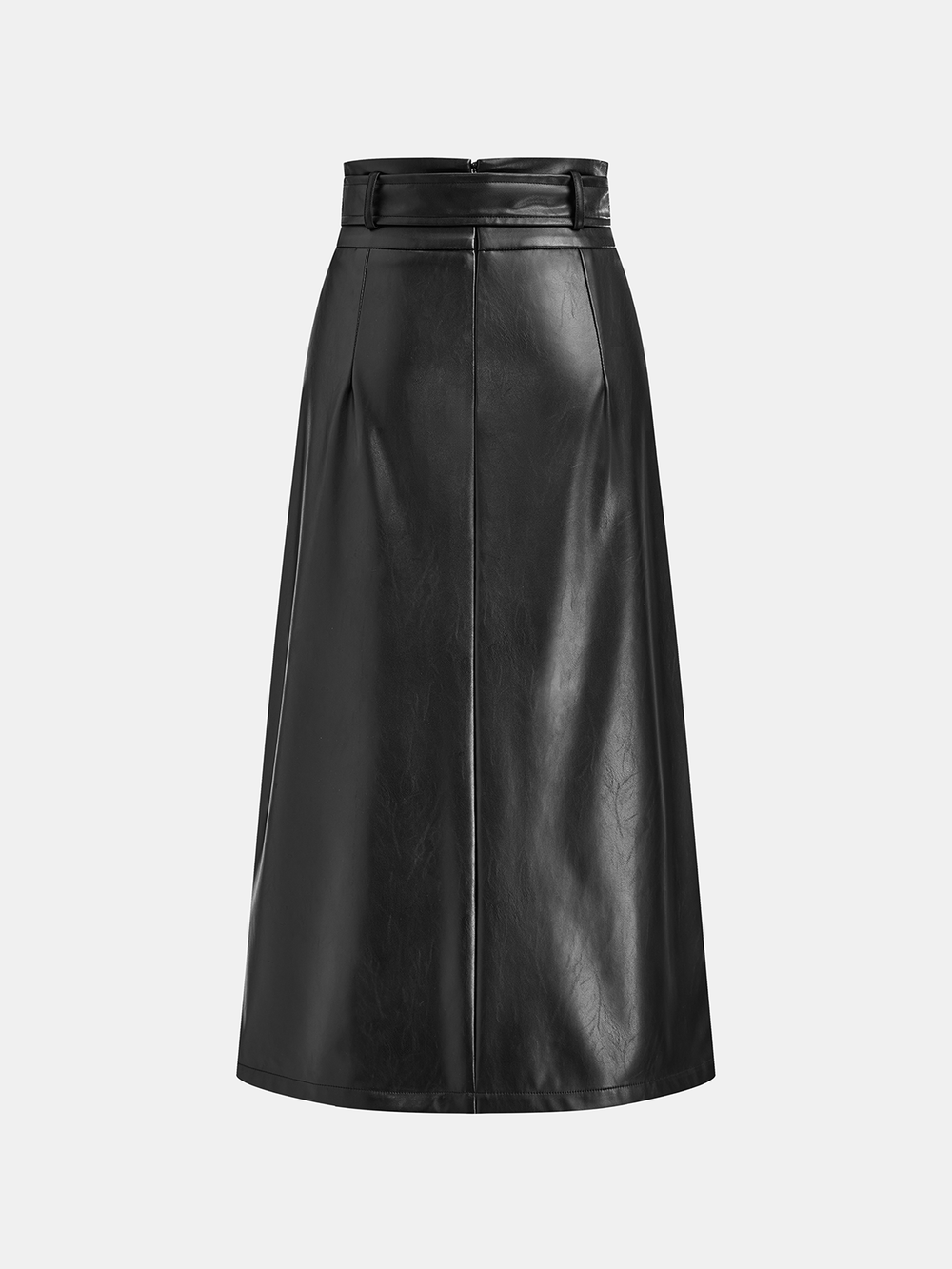 PU Leather Belted Maxi Skirt  Liora Lane Boutique Skirts