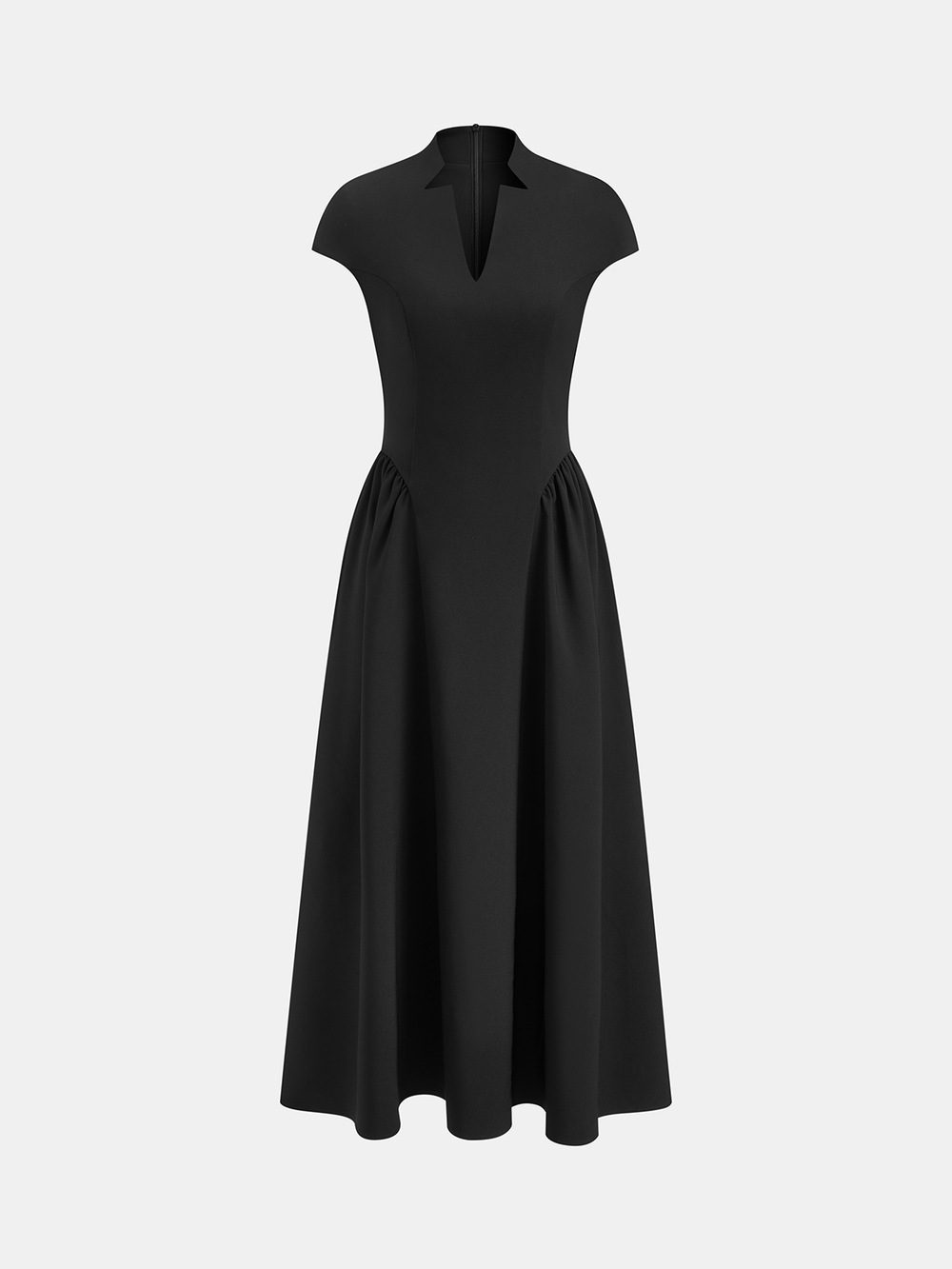 Cap Sleeved Keyhole Neckline Flared Midi Dress  Liora Lane Boutique Dresses