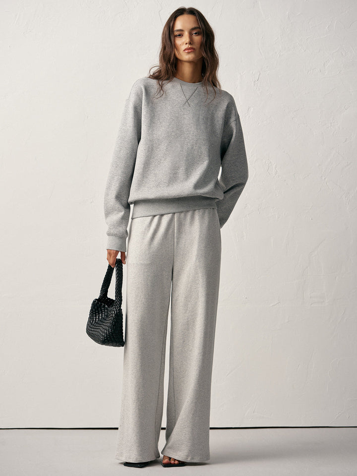 Cotton Blend Straight-Leg Sweatpants  Liora Lane Boutique Sweatpants