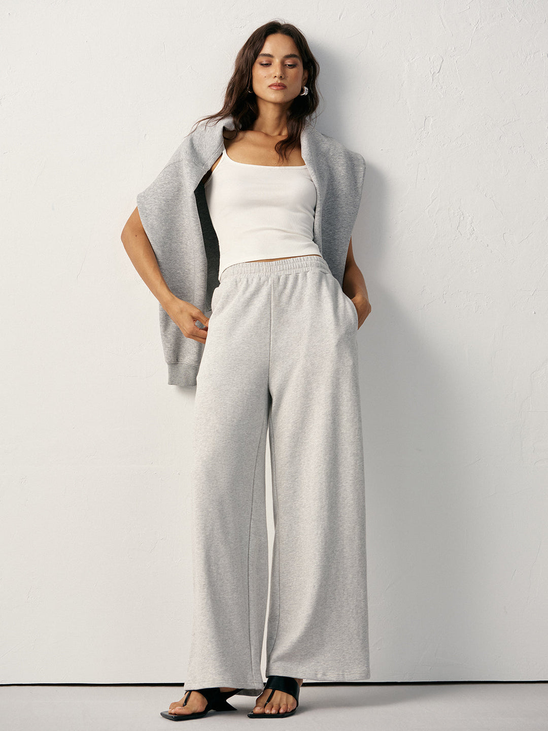 Cotton Blend Straight-Leg Sweatpants  Liora Lane Boutique Sweatpants