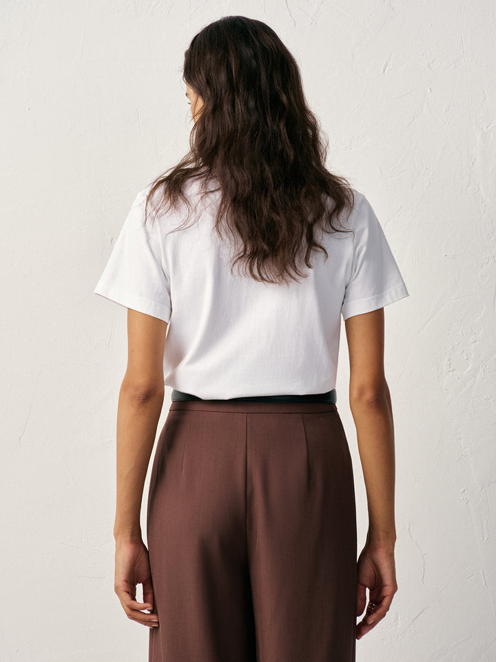 Water-Repellent Cotton Crew Neck T-Shirt  Liora Lane Boutique T-Shirts