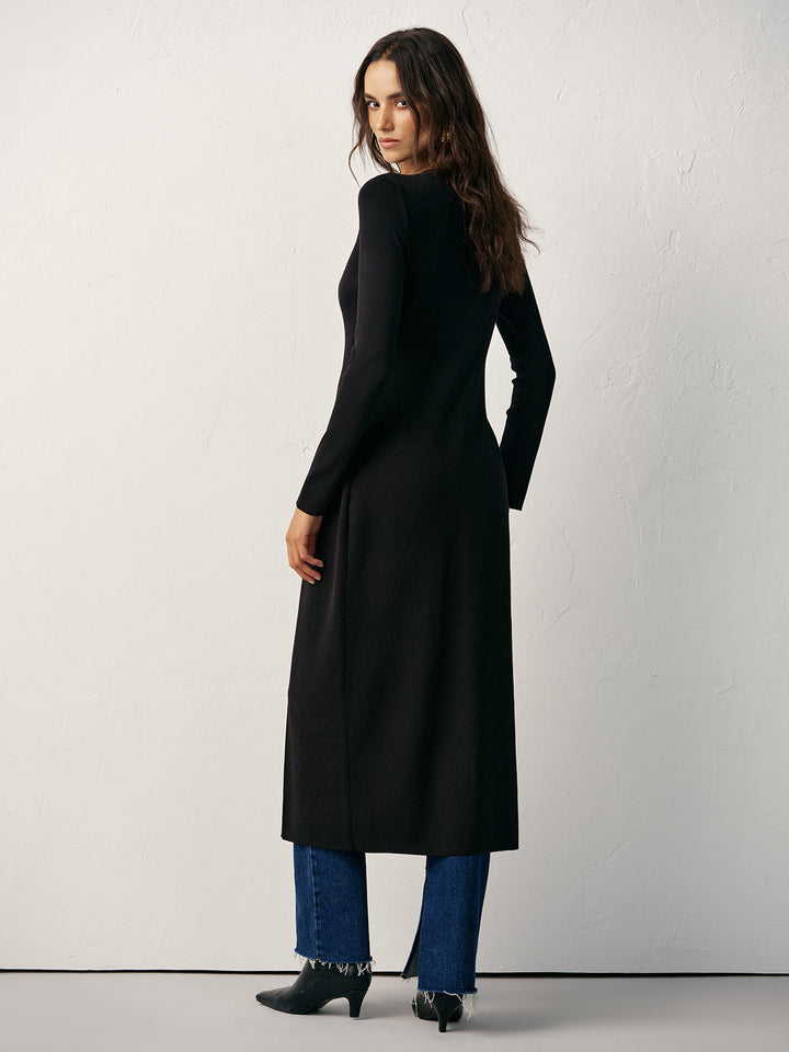 Button-Front Maxi Knit Cardigan Dress  Liora Lane Boutique Sweater Dresses