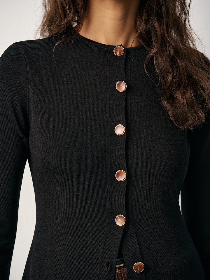Button-Front Maxi Knit Cardigan Dress  Liora Lane Boutique Sweater Dresses