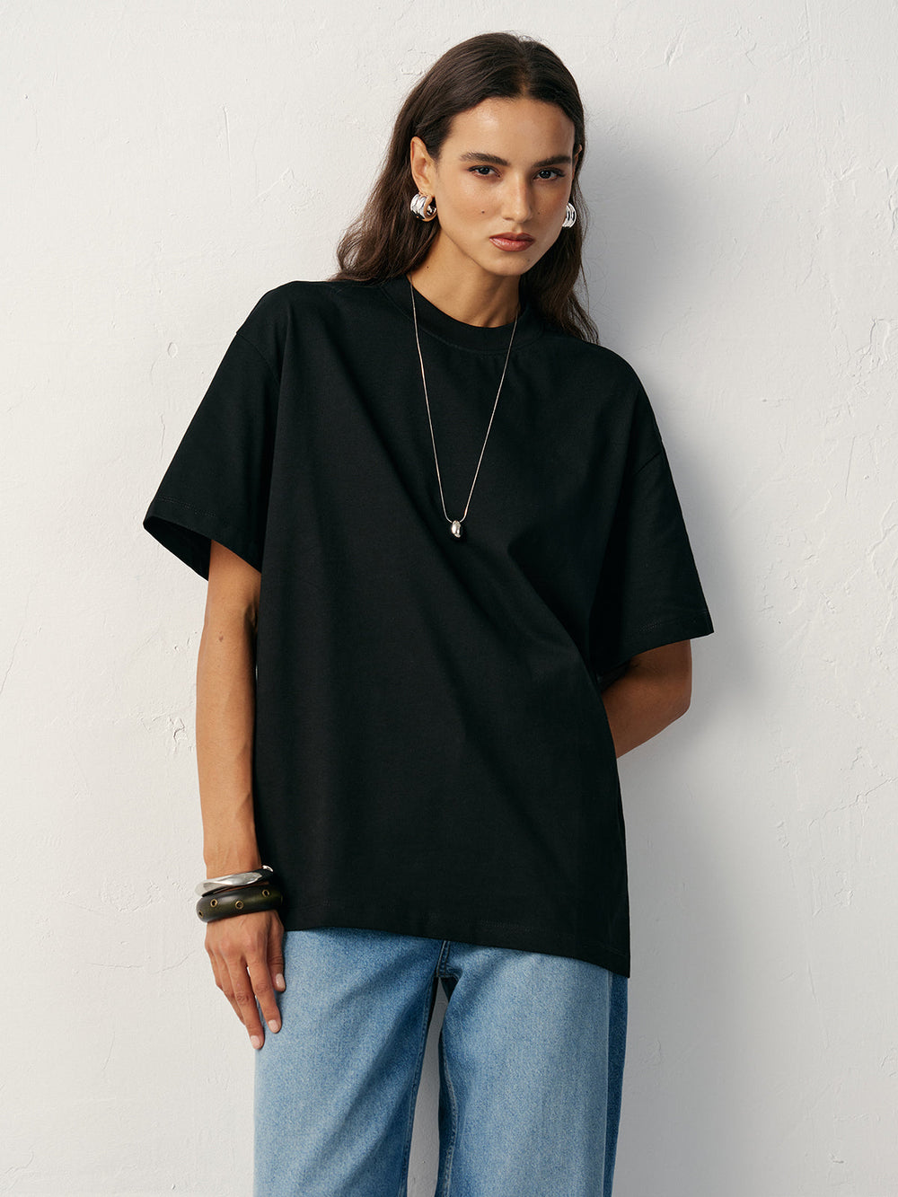 Basic Cotton Oversized T-Shirt  Liora Lane Boutique T-Shirts
