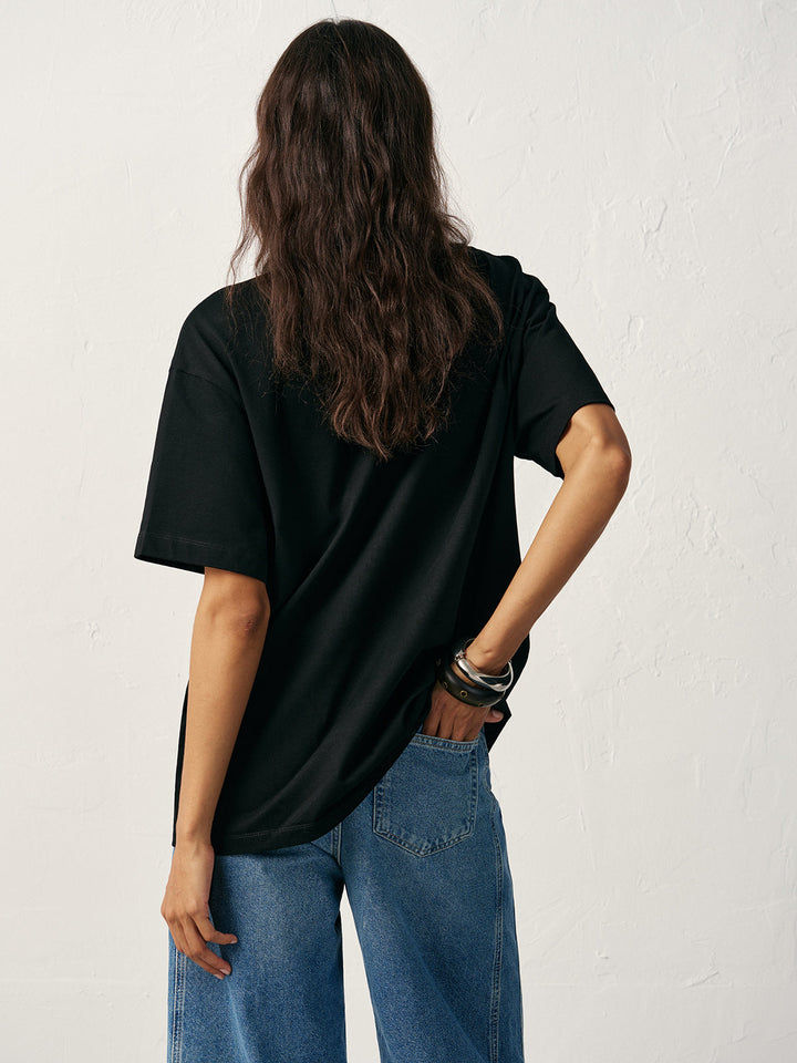 Basic Cotton Oversized T-Shirt  Liora Lane Boutique T-Shirts