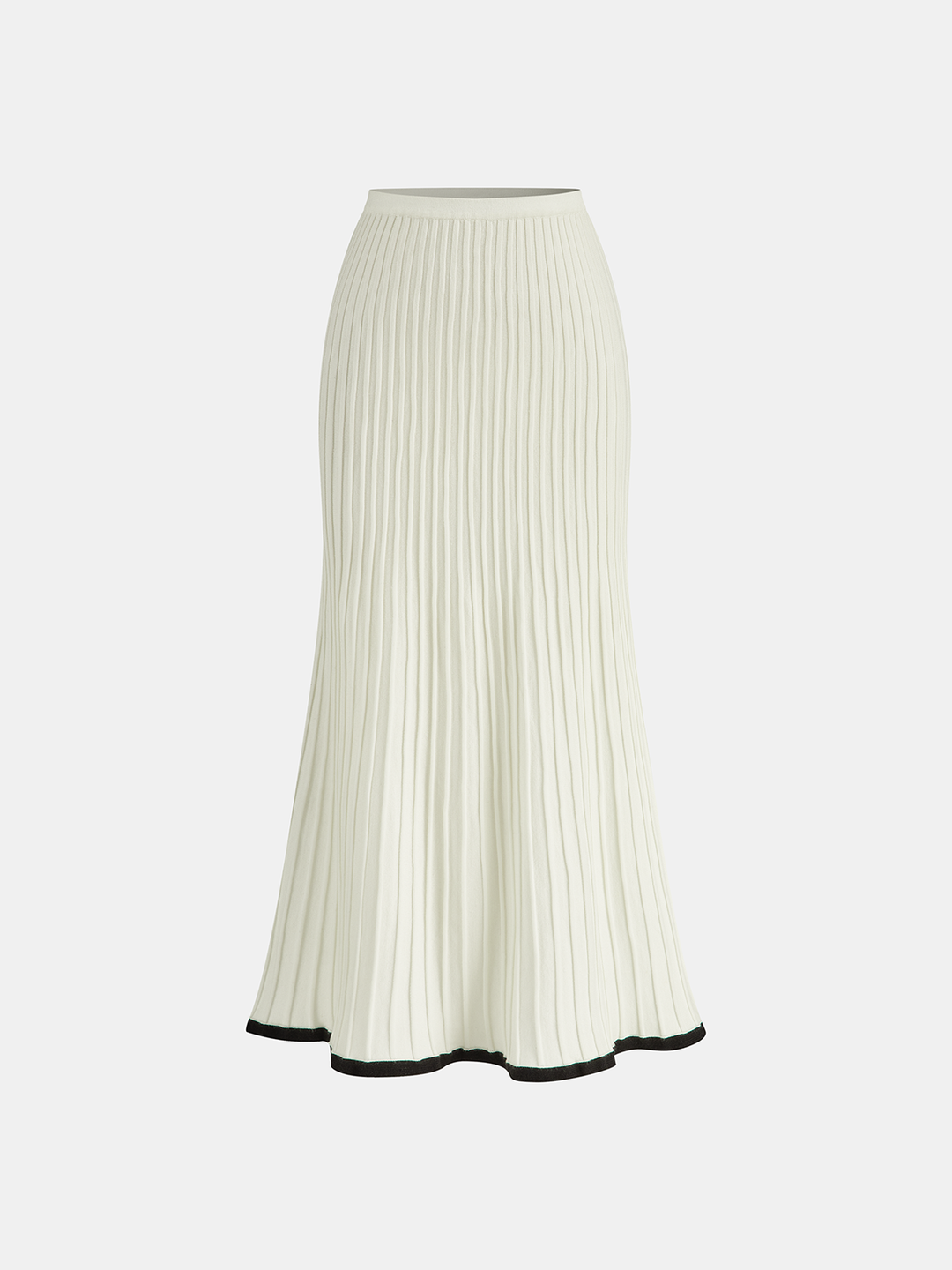 Contrast Trim Knit Vest and Midi Skirt Set  Liora Lane Boutique Skirt Sets
