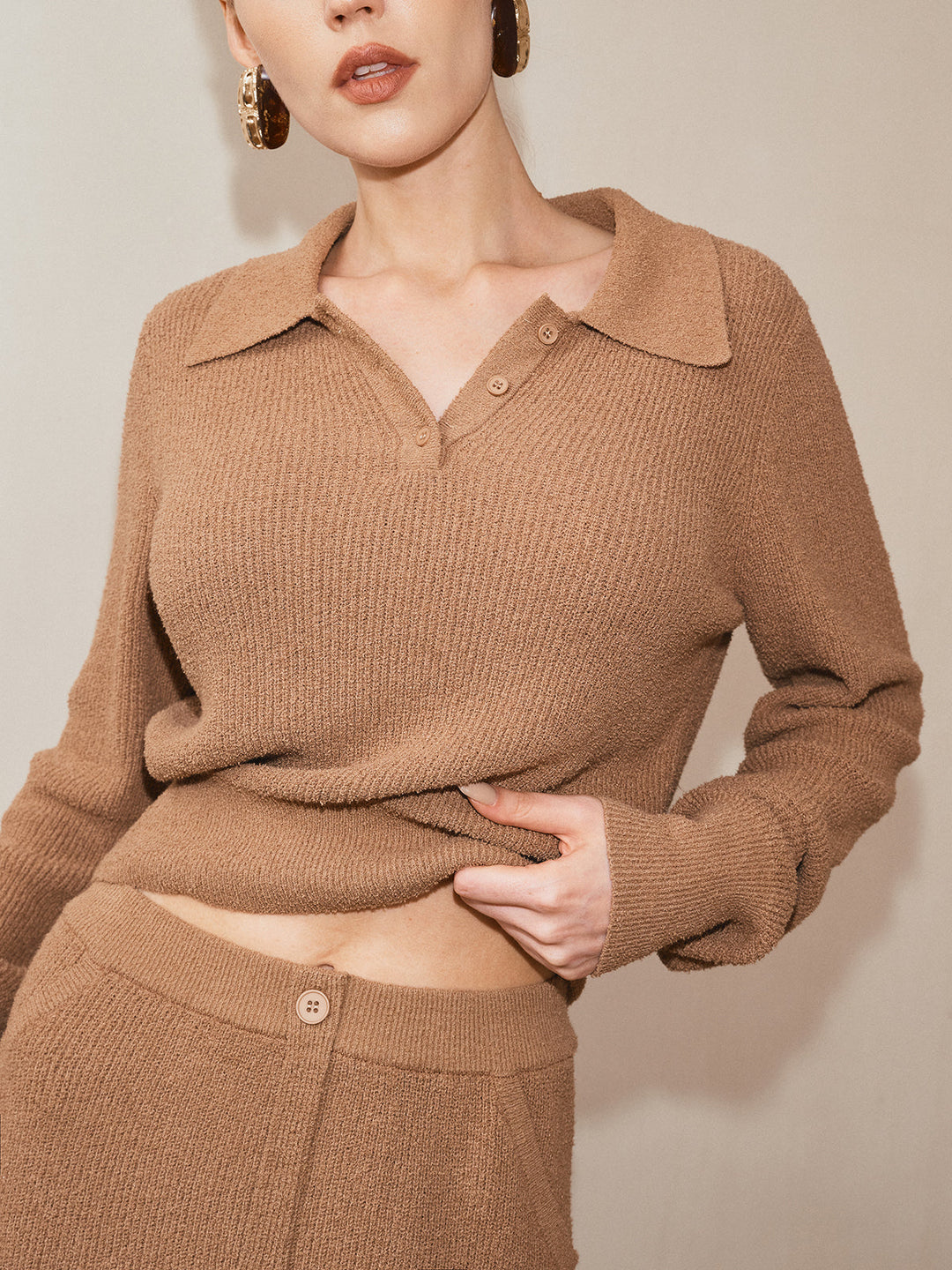 Mid-Waist Button Detail Sweater Skirt  Liora Lane Boutique Sweater Skirts
