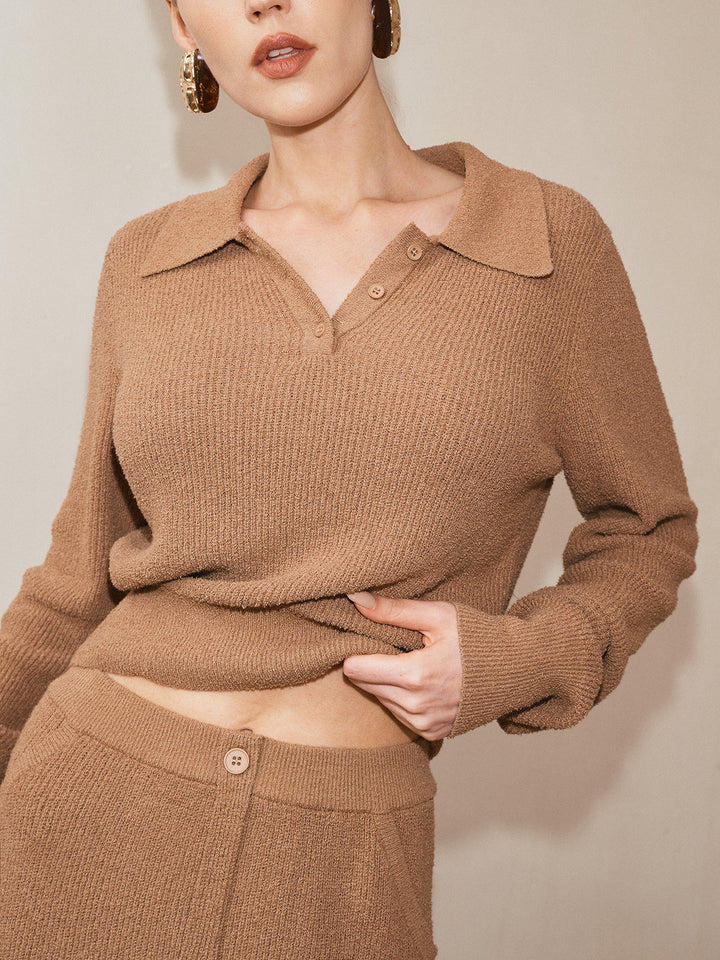 Mid-Waist Button Detail Sweater Skirt  Liora Lane Boutique Sweater Skirts