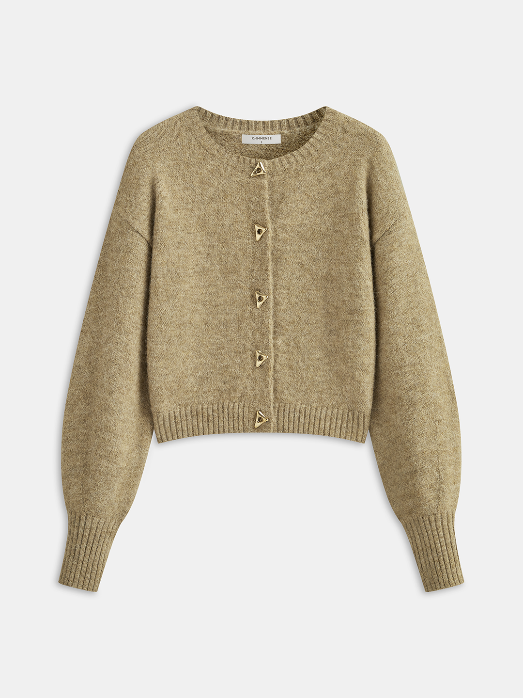 Triangle Button Wool Blend Cardigan  Liora Lane Boutique Cardigans Camel / XL 49.00