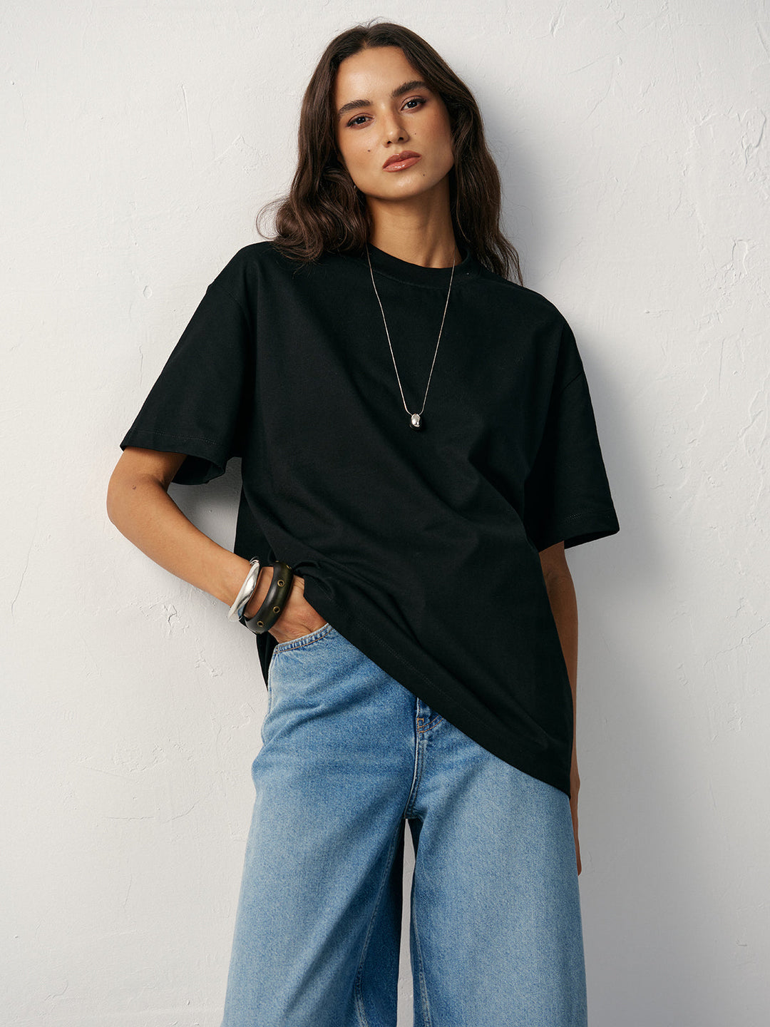 Basic Cotton Oversized T-Shirt  Liora Lane Boutique T-Shirts