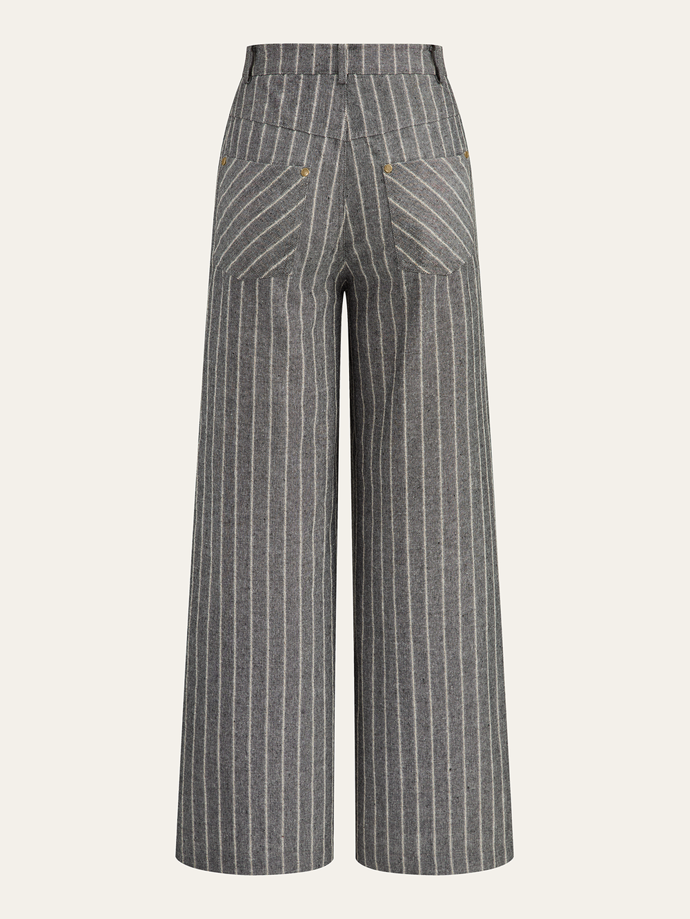 Pinstripe Linen & Cotton High-Waist Pants  Liora Lane Boutique Pants