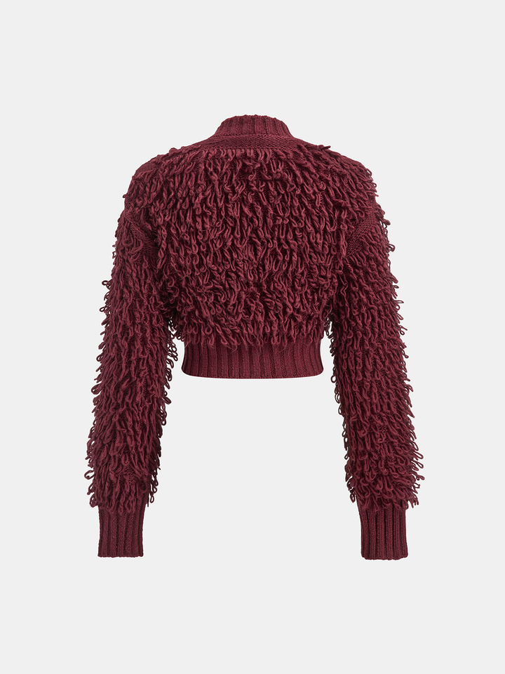 Textured Fringe Buttoned Knit Top  Liora Lane Boutique Knit Tops