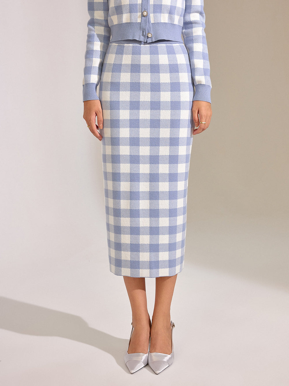 Vintage Plaid Wool Blend Sweater Skirt  Liora Lane Boutique Sweater Skirts