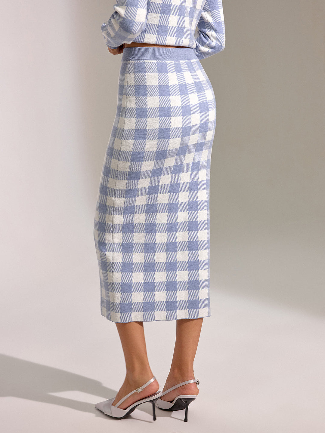 Vintage Plaid Wool Blend Sweater Skirt  Liora Lane Boutique Sweater Skirts