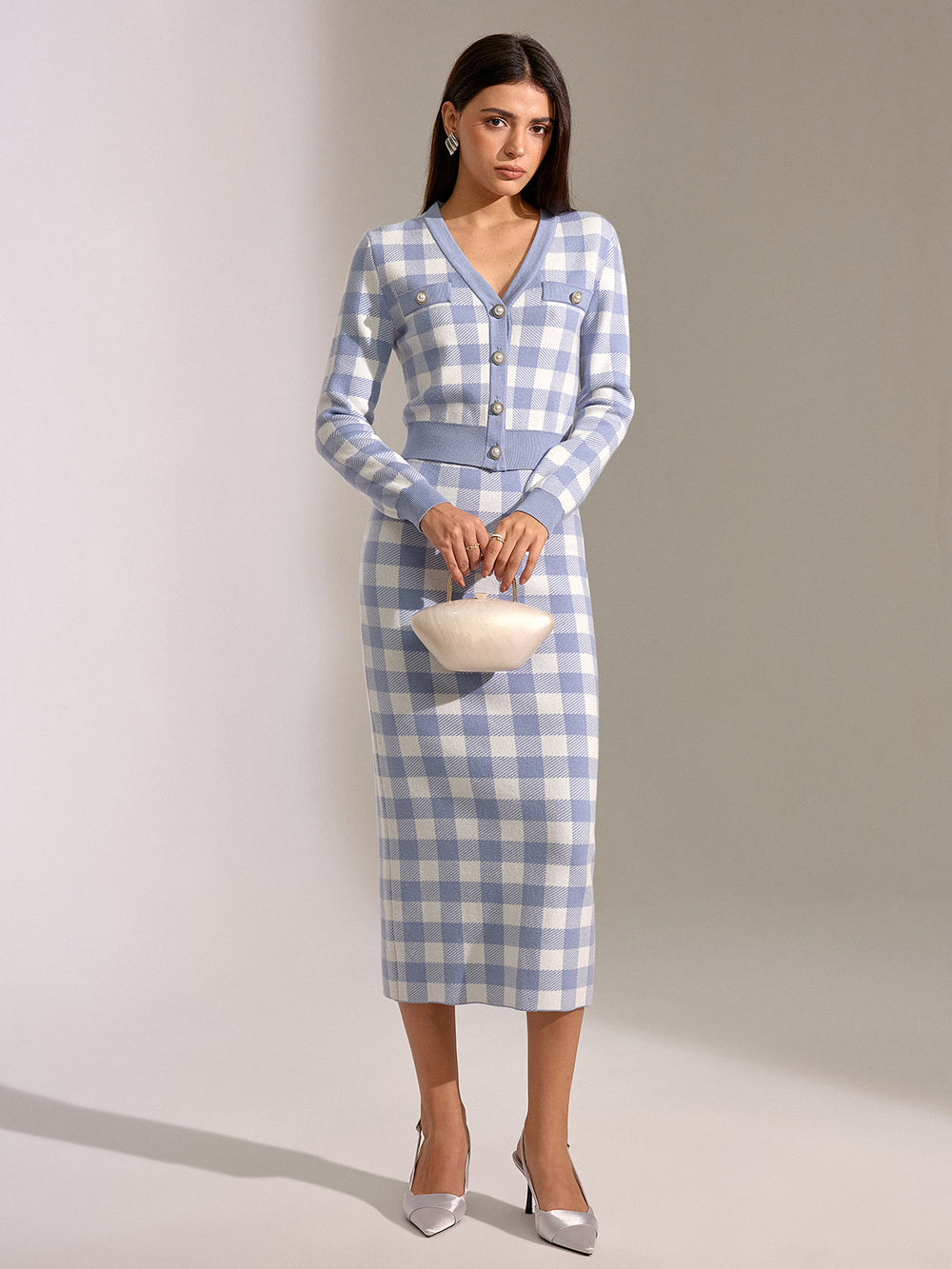 Vintage Plaid Wool Blend Cardigan  Liora Lane Boutique Cardigans