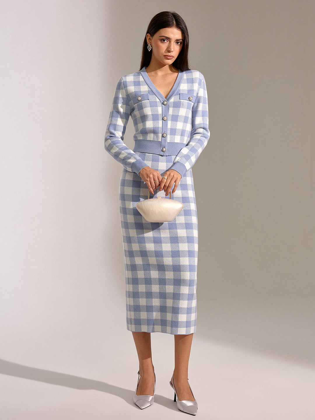 Vintage Plaid Wool Blend Cardigan  Liora Lane Boutique Cardigans