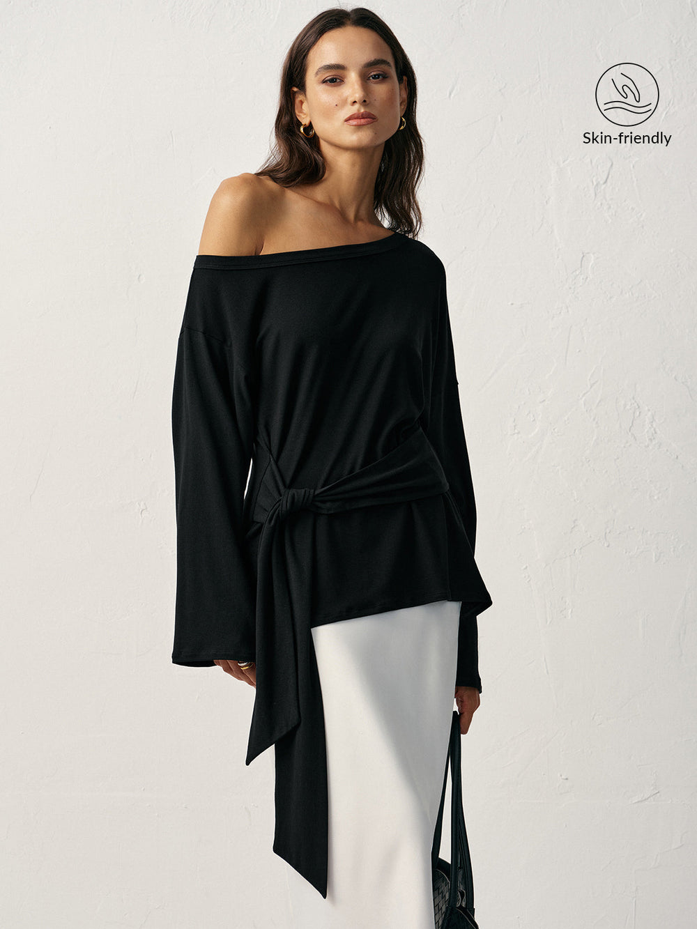Off-Shoulder Long Sleeve T-Shirt  Liora Lane Boutique T-Shirts