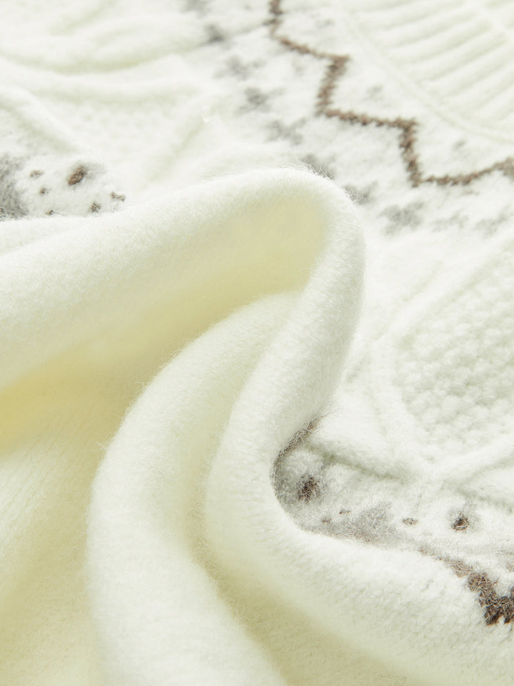 Fair Isle Pattern Short Sleeve Knit Top  Liora Lane Boutique Knit Tops