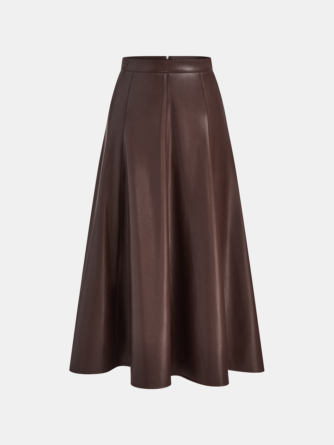 PU A-Line Mid-Waist Skirt  Liora Lane Boutique Skirts Burgundy / XL 58.00