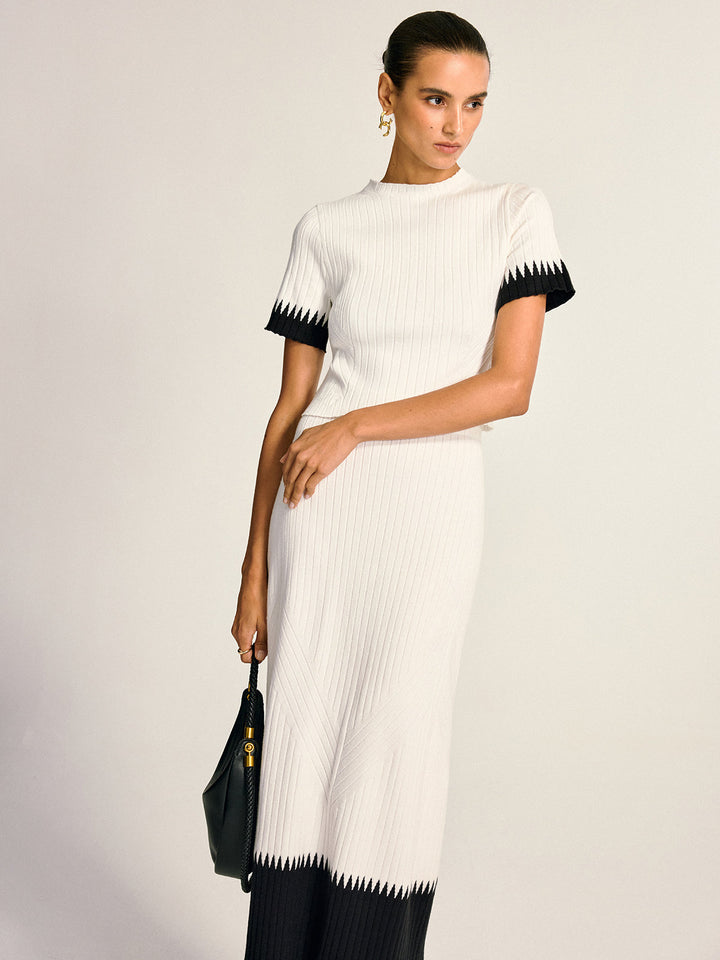 Contrast Detail Knit Co-ord Set  Liora Lane Boutique Sweater Co-ords