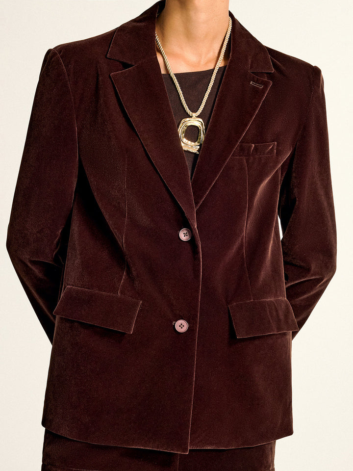 Velvet Shawl Collar Blazer  Liora Lane Boutique Blazers