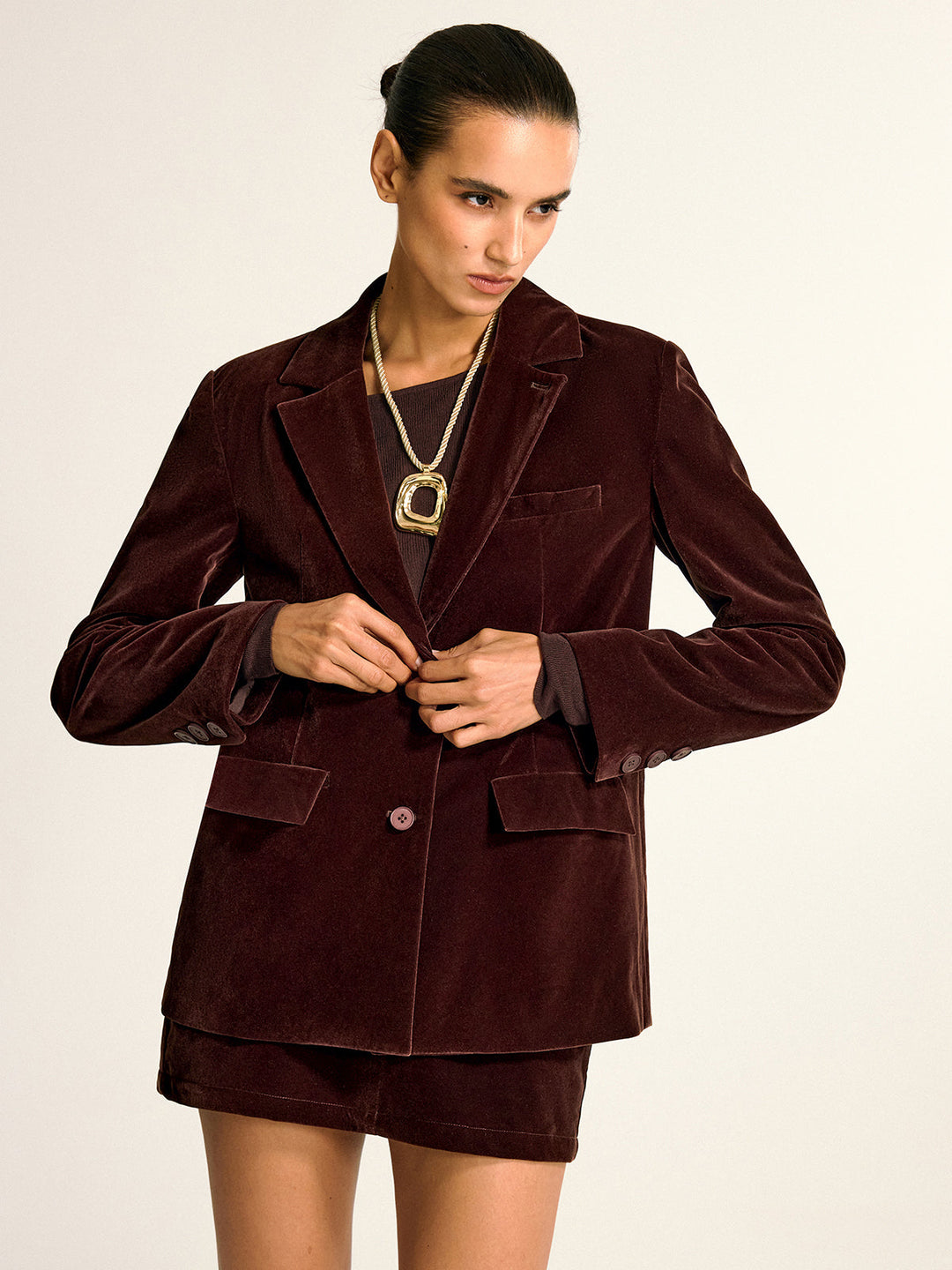 Velvet Shawl Collar Blazer  Liora Lane Boutique Blazers