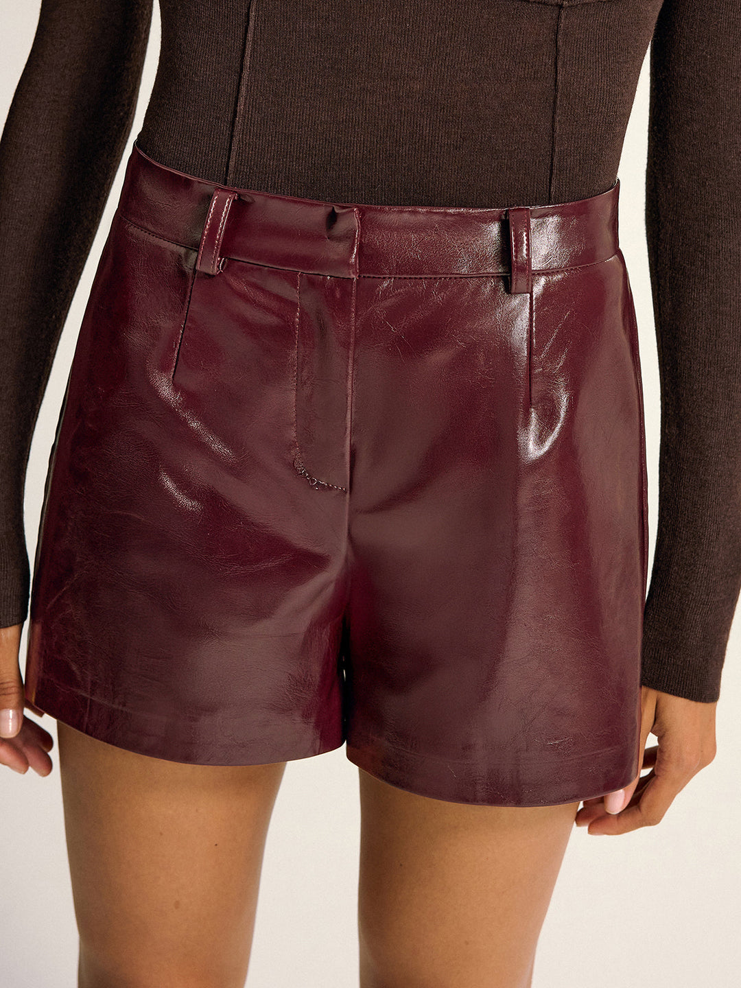 PU Leather Shorts without Belt  Liora Lane Boutique Shorts