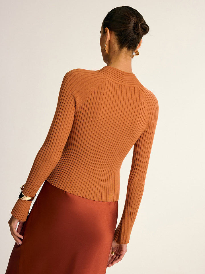 Twist Cut-Out Knit Top  Liora Lane Boutique Knit Tops