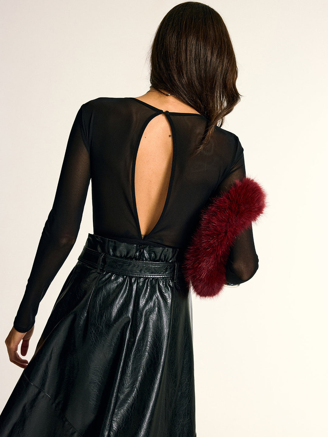 Long Sleeve Sheer Lace Mesh Bodysuit  Liora Lane Boutique Bodysuits