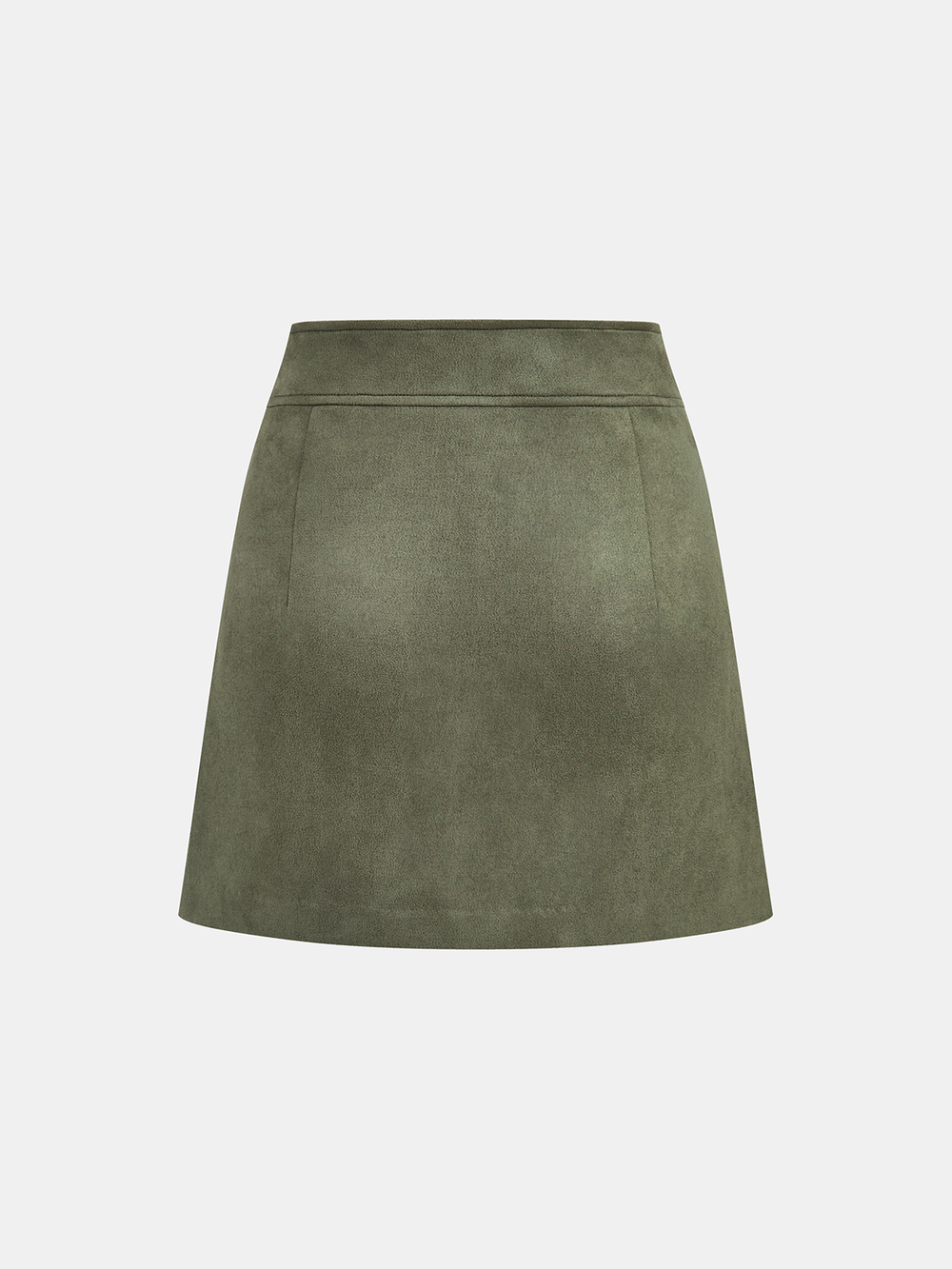 High-Waist Button Front Suede Mini Skirt  Liora Lane Boutique Skirts
